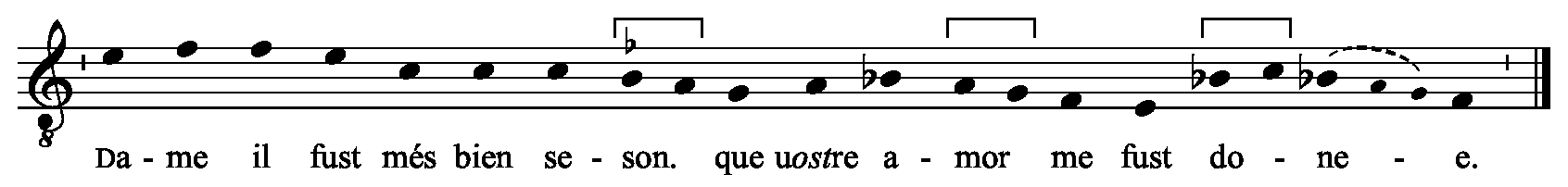Refrain musical notation